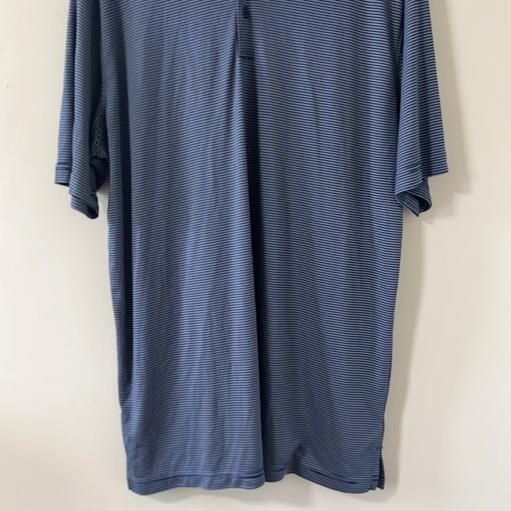 Slazenger Men’s Core Polo Striped Navy White Size XL - Picture 3 of 9